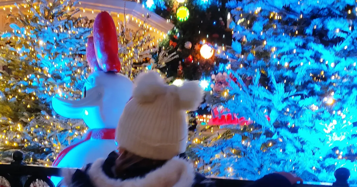 Christmas decorations at Disneyland Paris