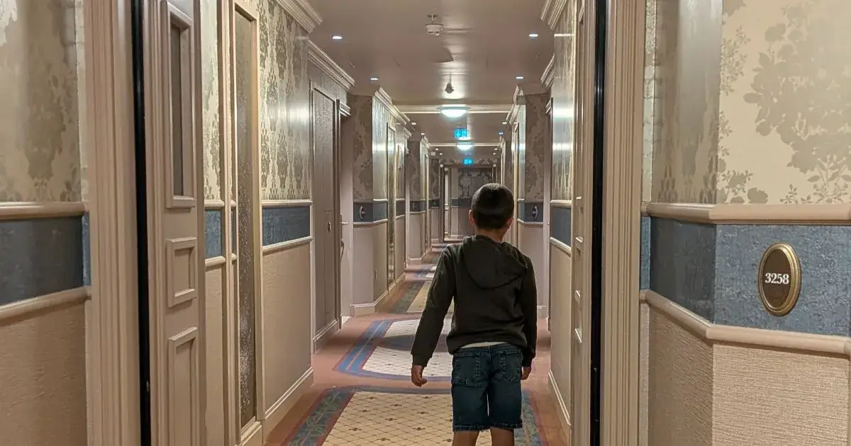 Hotel corridor near Disneyland Paris