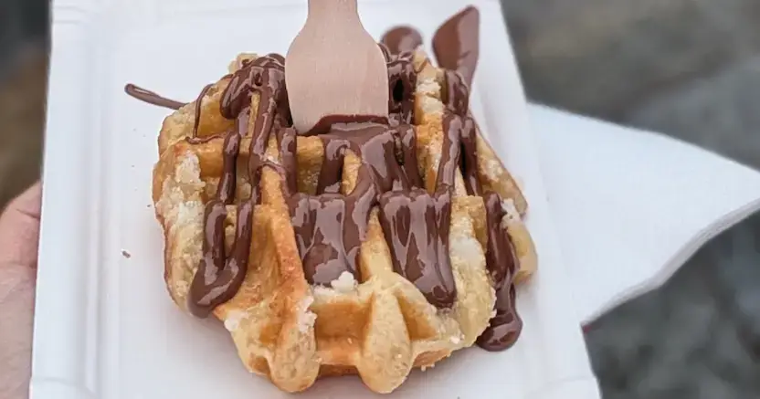 Waffle snack at Disneyland Paris