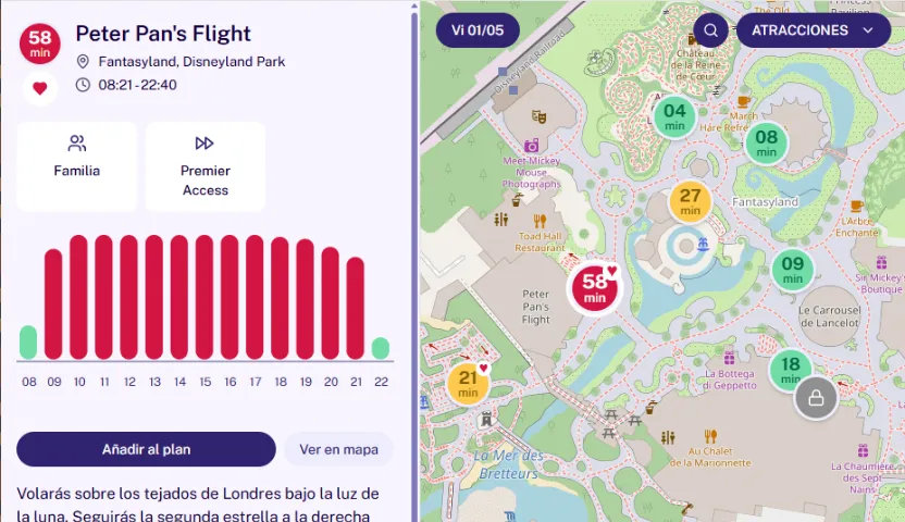 Peter Pan's Flight at Fantasyland, Disneyland Paris